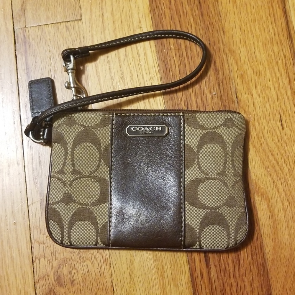 Brown Coach Wristlet